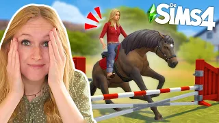 Mijn EERSTE SPRINGTRAINING gaat nu al MIS! 😳🐴 *Nieuwe Sims 4 Serie*