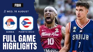 Serbia vs Puerto Rico Full Game Highlights | Aug 16 | 2023 FIBA World Cup