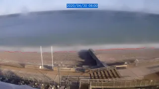 Timelapse shoreline detection, Etretat