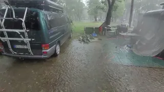 Unwetter  Campingplatz Grado