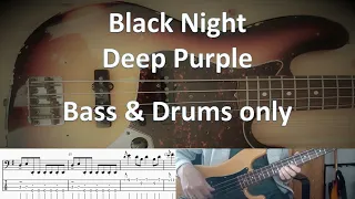 Deep Purple Black Night. Bass & Drums. Cover Tabs Score Notation Chords Transcription Roger Glover