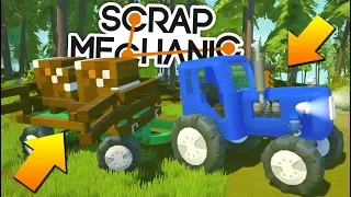 СИНИЙ ТРАКТОР ПРИВЁЗ МИХАЛЫЧУ ДРОВА! МУЛЬТИК В - SCRAP MECHANIC