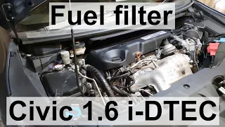 Honda Civic 1.6 i-DTEC  - Fuel Filter change - FK 9th Gen