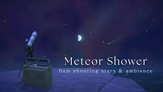 【ACNH】Meteor Shower 💫 0am shooting stars & ambience （1h）|【あつ森】海辺で波音を聞きながら天体観測を楽しむ1時間🔭