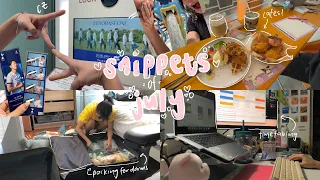 packing for uni dorm, study planning, much kpop stuff LOL: snippets of (the end of) july