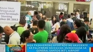 BP: Mga pasaherong apektado ng aksidente sa Davao Int'l Airport, dumagsa sa GenSan Int'l Airport