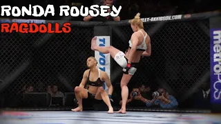 RONDA ROUSEY RYONA RAGDOLL KNOCKOUTS [RYONA] EA UFC2 COMPILATION