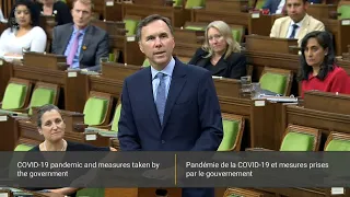 Le ministre des Finances Bill Morneau présente un portrait de l’économie du pays – 8 juillet 2020