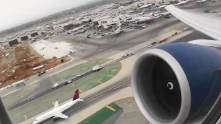 Massive Blue Engines!!!  Incredible HD Boeing 777-200LR Takeoff From Los Angeles California!!!