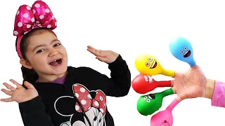 Learn colors with Balloons ! Öykü and Mommy have fun playtime