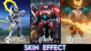 Gatotkaca vs Maloch vs Lu Bu : Skins Effect l MLBB, AOV, HOK