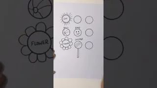 Drawing ideas with a circle/ #shorts /how to draw with a circle shape