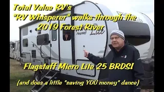 2019 Forest River Flagstaff Micro Lite 25 BRDS Travel Trailer Walk Thru with The RV Whisperer!