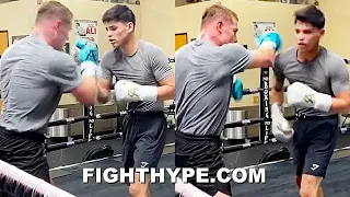 CANELO DRILLS RYAN GARCIA "MANO A MANO"; TRAINING HIM FOR TOE-TO-TOE CLASH WITH LUKE CAMPBELL