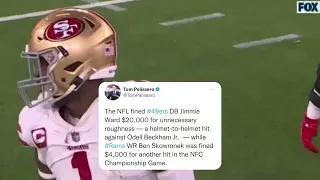 Rams Jalen Ramsey gets fined for freaking out | 49ers Jimmie Ward fined for big hit on Odell Beckham