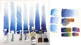 Watercolor paints. Indanthrone (Anthraquinone) Blue