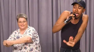 OMKalen Karaoke Battle: Kalen vs. Missy Elliott’s Funky White Sister Mary Halsey