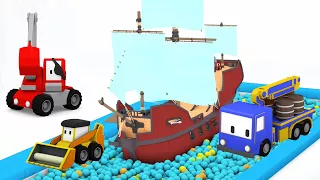 Das Piratenschiff - Lerne mit den kleinen Trucks 👶 🚚 Lehrreiche Cartoons für Kinder