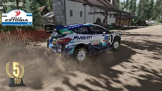 WRC 10 | Rally Estonia, Elva reverse | Ford Fiesta WRC | M-Sport Ford WRT | Bonnet, Chase, Car setup