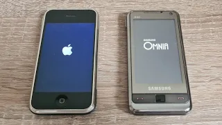 iPhone 2G (2007) vs Samsung Omnia (2008) - Start up