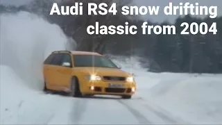 500 horsepower Audi RS4 quattro snow drift 2004 in Germany