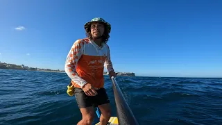 Josh Ku light wind Sup Foil Downwind from the famous Bondi Beach to Maroubra. Tips and Tricks