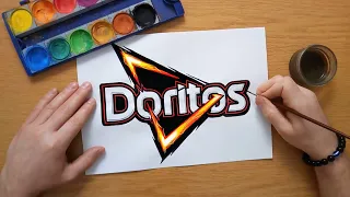 How to draw the Doritos logo