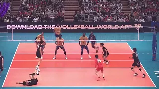 Darlan Souza playing senior Team Brazil vs Japan Volleyball
