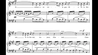 La mort d'Ophélie (C. Saint-Saëns) Score Animation