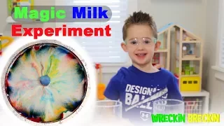 Kids Science Experiment - Magic Milk Experiment - At home kids science experiment Milk and Dish Soap
