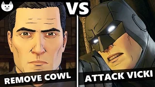 Telltale Batman Episode 5 - REMOVE COWL vs ATTACK VICKI- (Batman EP5 Choices Identity Reveal)