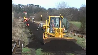 Esk Valley line new track laying Larpool to Ruswarp crossing.