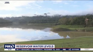 California reservoir water levels after the rain