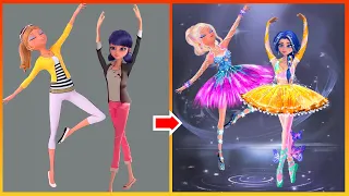 Miraculous: Ladybug And Chloe, Alya Glow Up Into Ballet Actress - Miraculous Cartoon Art