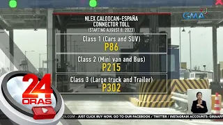 Toll, sisingilin na sa NLEX Caloocan to España connector simula Martes | 24 Oras