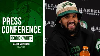 Derrick White on First Career TRIPLE DOUBLE in Celtics Win vs Pistons Postgame Interview