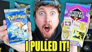 *I PULLED A VINTAGE BASE SET PACK* in a MEIJER EXCLUSIVE POKEMON MYSTERY POWER BOX! (opening cards)