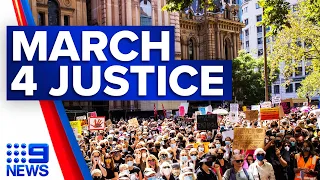 Thousands gather for March 4 Justice | 9News Australia