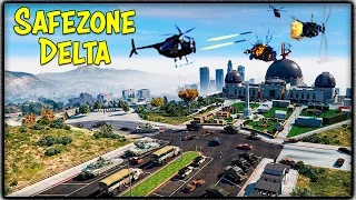 GTA 5 Zombie Apocalypse Ep. 5 - SAFEZONE DELTA UNDER ATTACK! (New Mod Showcase/Skit)