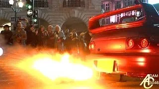 INSANE FLAMES shot by Subaru Impreza!