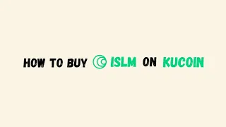 How To Buy Islamic Coin On Kucoin