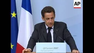 NEW French President Sarkozy gives presser, photo op with Putin