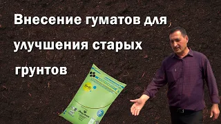 Внесение гуматов для улучшения старых грунтов.