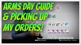 Destiny - Arms Day! 10-7 Guide to Completing Weapon Tests & Opening Foundry Order Packages.