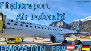 (HD) Flightreport Air Dolomiti | EN8053 Innsbruck to Frankfurt | Economy Embraer E195LR