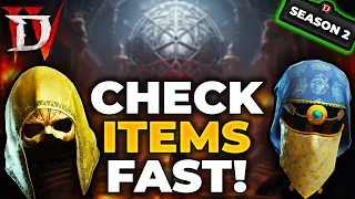 HOW-TO INSTANTLY SEE UPGRADES! Check Items fast! Diablo 4