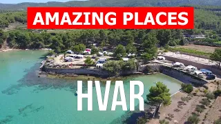 Island of Hvar, Croatia | Beach, vacation, sea, trip, tourism | 4K video | Hvar island from drone