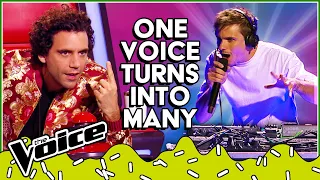 Incredible LIVE LOOPING artists in the Blind Auditions of The Voice | Top 10