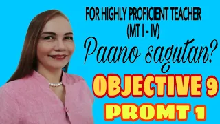 PAANO SAGUTAN ANG OBJECTIVE 9 - TRF PROMPT NO.1 THE ACTUAL MOV (FOR MASTER TEACHER)