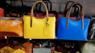 Итальянские кожаные сумки/Рынок во Флоренции/Модные стильные Яркие сумки Made in Italy in Florence